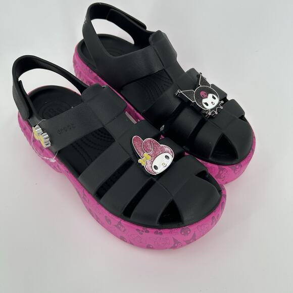 Crocs HELLO KITTY AND FRIENDS MY MELODY KUROMI STOMP SANDAL Women’s Size 9 NEW - Picture 1 of 12